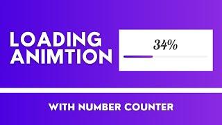 loading animtion with number counter using javascript  || HTML CSS JS