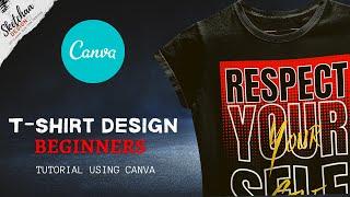 How To Design a T shirt Graphic In 5 Minutes In Canva | Beginner T-Shirt Design