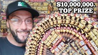 $10,000,000.00 Top prize JACKPOT HUNTING Florida lottery Gold Rush legacy plus giveaway