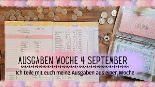 Ausgaben aus Woche 4 im September Was bleibt am Ende des Monats noch an Geld übrig? Geld Sparen