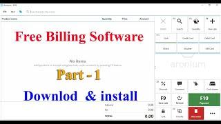 Free For Life-Time Billing Software || How To Download and Install Aronium Billing Software In Hindi