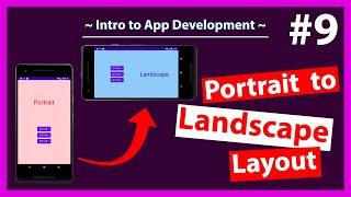 Create an alternate activity layout | How to create portrait and landscape layouts in android studio