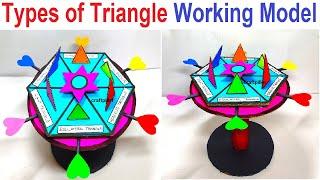 types of triangles - maths working model (tlm) - diy - simple steps | craftpiller