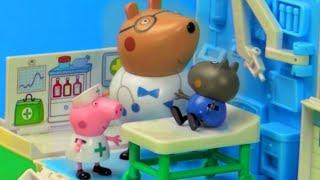 Peppa Pig Toys - Nurse Peppa Pig helps Danny Dog! - Stop Motion