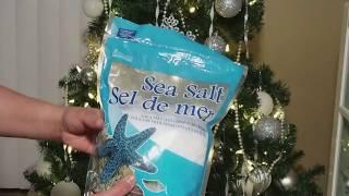 Sea Salt for bathing from Walmart using it for dr. Scholl foot spa