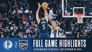 Dallas Mavericks Highlights vs. Sacramento Kings | December 30, 2024