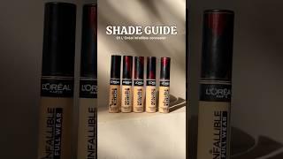 L’Oréal Infallible Full Wear Concealer Shade Guide for Indian Skin #shorts