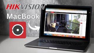 Hikvision CCTV camera connected to MacBook