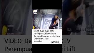 Detik-Detik Wanita Jatuh Dari Lift Bandara Kualanamu Medan