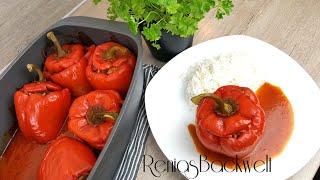 Einfach zubereitet gefüllte Paprika leckere Kochidee