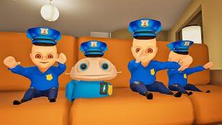 SUPER POLICE Station! Help Police Baby, Bowser, Sonic, Pikachu! Funny Moments Baby In Yellow Mod