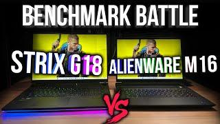 Alienware M16 vs Strix G18 - Benchmark Battle RTX 4080! Who won? Let me know!