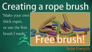 Make your own thick rope brush in ZBrush, or use the free one in the link below.