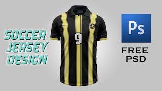 How to Create a SoccerJersey Mockup Design | Photoshop Tutorial