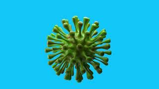 4K Coronavirus Covid 19 Animation Blue Screen Free Stock Footage Green Screen