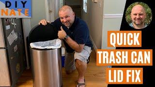 Quick Fix for Broken Trash Can Lid! Easy Solve for Step-Pedal Trash Can Top Not Opening - by DIYNate