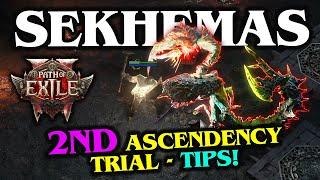 PoE2 Guide: Tips on How to beat SEKHEMAS 2nd Trial (Lvl. 60+) for Two Ascendency Points