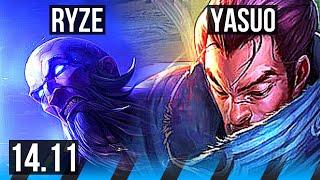 RYZE vs YASUO (MID) | 5/2/5 | NA Diamond | 14.11