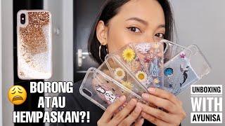 Trying On Cheap Phone Cases! INGIN MENJERIT!! Shopee Haul