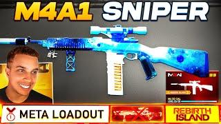 The NEW M4A1 SNIPER on Warzone Rebirth Island!  (META LOADOUT)