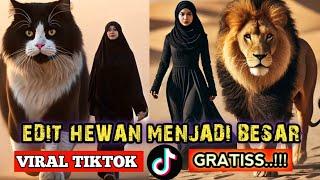 TUTORIAL EDIT  VIDEO BERJALAN BERSAMA KUCING ATAU HEWAN BESAR VIRAL TIKTOK 