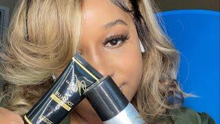 #gluelesswig |using #wigdealer Touch Up Lace Bonding Gel and melting spray