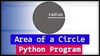 Python Program to Find the area of a Circle using Radius ( User Input )