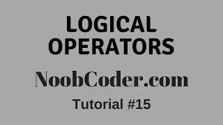 Logical operators (AND OR NOT) in Javascript.