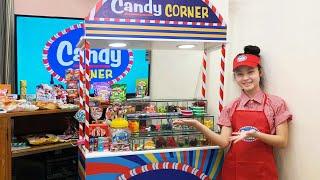 AUREA OPENS UP HER OWN CANDY CORNER STORE IN OUR BEDROOM | THE ANNOYED LITTLE SISTER | Aurea & Alexa