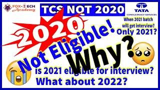 Why 2020 batch is not eligible? | TCS NQT 2021 interview | TCS NQT Score Card | TCS NQT 2021