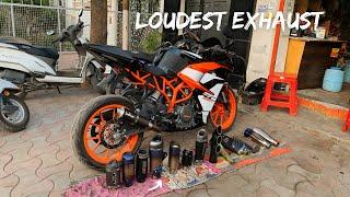 Trying Loudest Exhaust on KTM RC 390 | Loudest Exhaust 