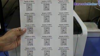 Process of designing barcode labels using MaxiCode font symbology