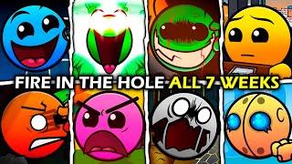 Friday Night Funkin' "Fire In The Hole" - (All 7 Weeks & Cutscenes)