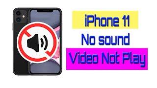 iPhone 11 No speaker sound and video not play