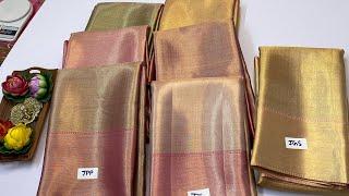 8 Unique Shades of JOTHIKA Inpired Banarasi Tissue Silk sarees899fs8921889811