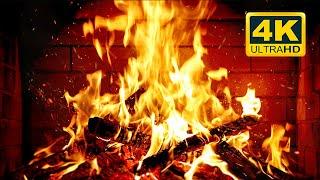  Cozy Fireplace 4K (12 HOURS). Fireplace with Crackling Fire Sounds. Crackling Fireplace 4K