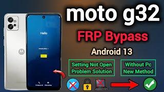 Motorola g32 || FRP Bypass || Android 13 || Google Account Unlock || Without Pc || New Method 2025.