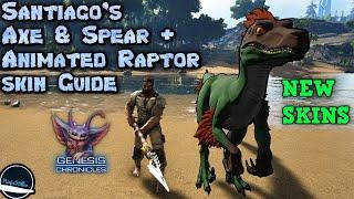 Ark: How to get the Santiago's Axe, Spear and Animated Raptor Skin in Ark Survival Evolved Guide