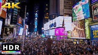 4K HDR NYC - Times Square - 4th of July Weekend