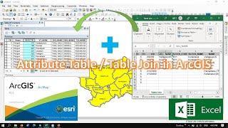 Table Join in ArcGIS | Join Excel with Attribute Table