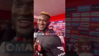 Exclusive- Victor Boniface speaks after winning the Bundesliga title . (In Pidgin)