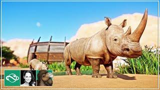  Creating a White Rhino & Malayan Tapir Habitat in Desert Franchise Mode | Planet Zoo |