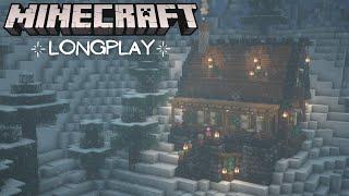 Minecraft Relaxing Snowy Longplay -  Peaceful Adventure, Easy Cozy Winter Cabin (No Commentary) 1.18