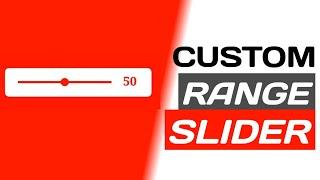 Custom Range slider html css | How to create range slider in html