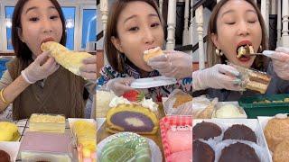 Kwai Dessert ASMR (mochi, crepe cake, roll cake, container cake…) / Eating Sounds
