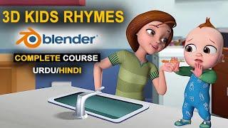 3D kids Rhymes complete course in Hindi