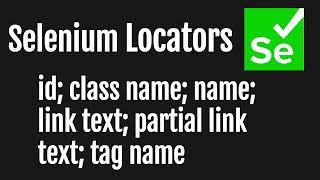 Selenium Traditional Locators (id, name, link text, class, tag etc) - Simple Selenium Java Tutorials