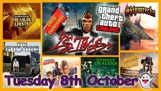 LS Tags Guide, Street Dealers, Gun Van, Shipwreck Location & more Tuesday Oct 8th - GTA V Online