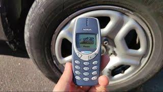 Что будет если переехать телефона Nokia 3310 машиной весом 1,5 тонны