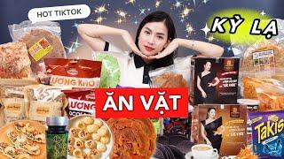 [REVIEW] ĐỒ ĂN VẶT KỲ LẠ HOT TIKTOK | Cafe Nhật Kim Anh, Snack cay nhất TG, Nước cốt mận xanh..v..v